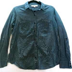Loft womens button down long sleeve shirt size Large